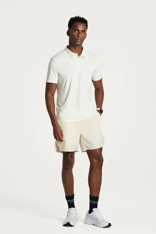 Polo Lsport Masculina Selada Racket Off White / G