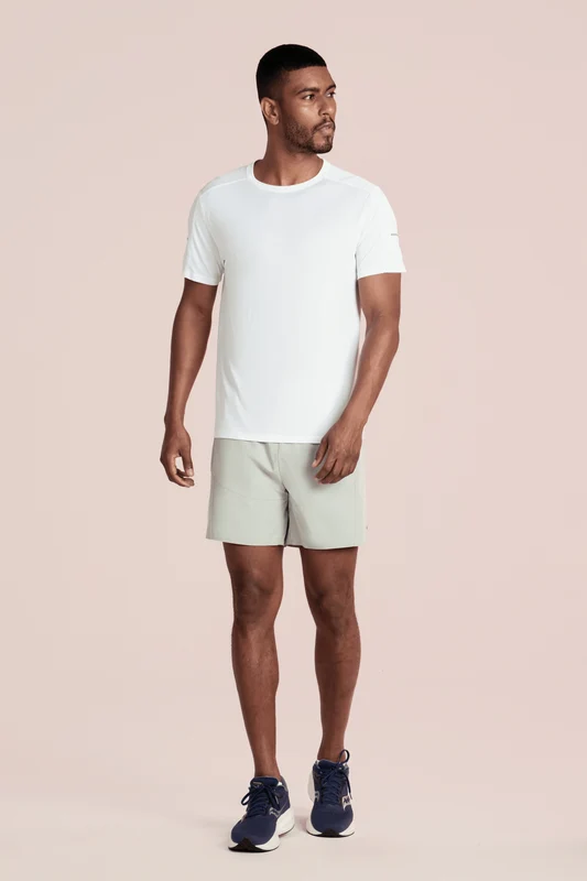Shorts Duplo Recortes Gelo / P