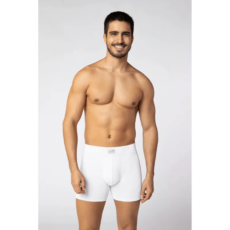 Boxer Algodão com Elastano Comfy Tamanho: M (42 a 44) | Cor: Branca