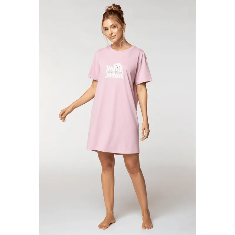 Camisola Algodão Feminina Lupo Tamanho: G (44 a 46) | Cor: Rose