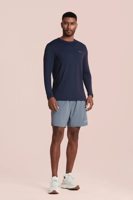 T-shirt Lsport Airdry Ml Masculina Marinho - 2800 / M