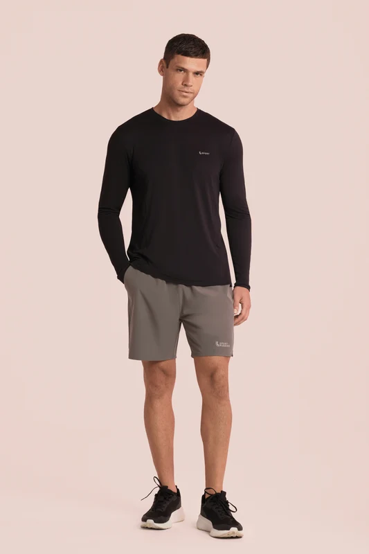 T-shirt Lsport Airdry Ml Masculina Preta - 9990 / M