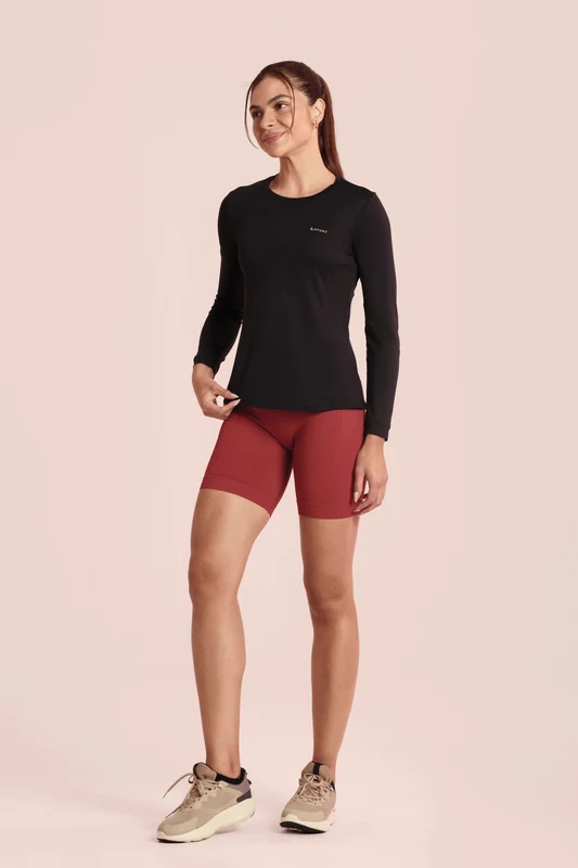 T-shirt Lsport Airdry Ml Feminina Preta / M