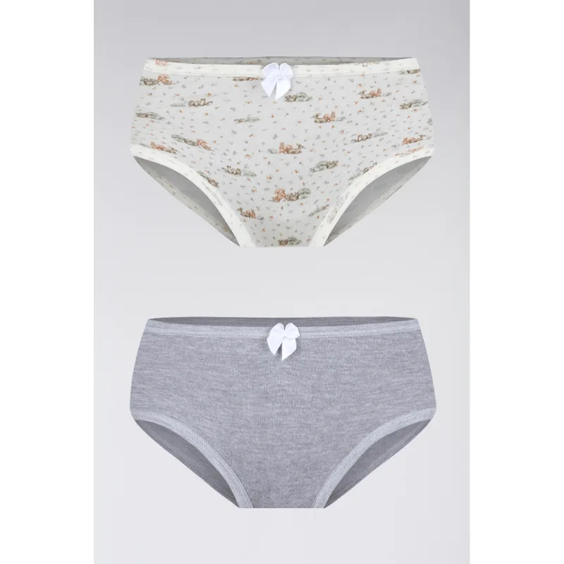 Calcinha Lobinha Estampada Algodão - Kit 2 Tamanho: G (09 a 11 anos) | Cor: Sortida