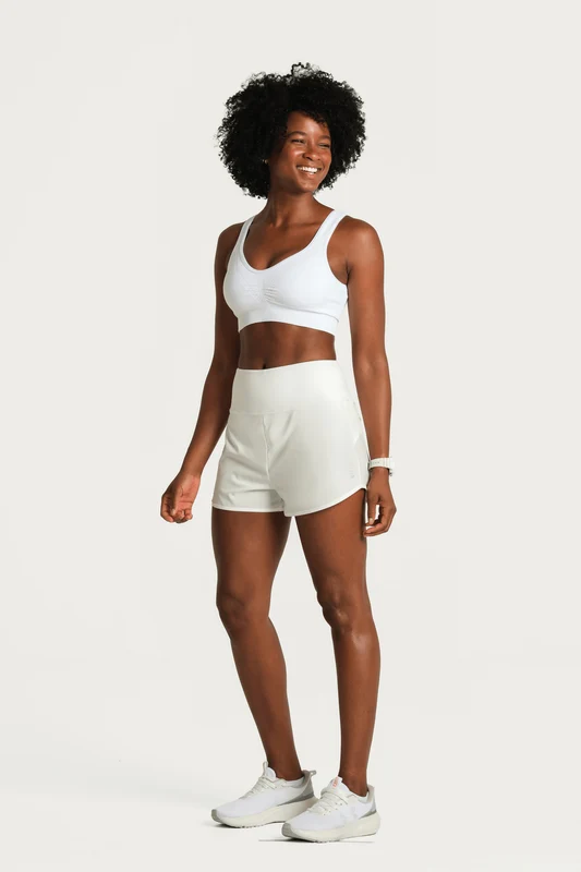 Shorts Feminino Lsport Pala Treino Branca / G