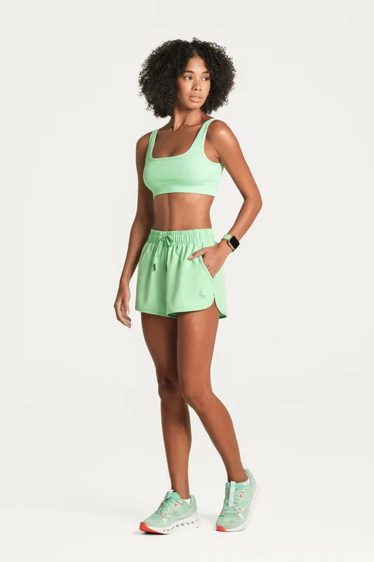 Shorts Lsport Run Feminino Lima Citrico / GG