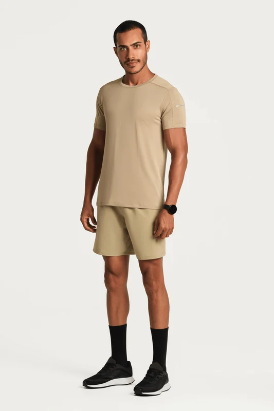 Shorts Budapeste Com Bolso Bege / XG