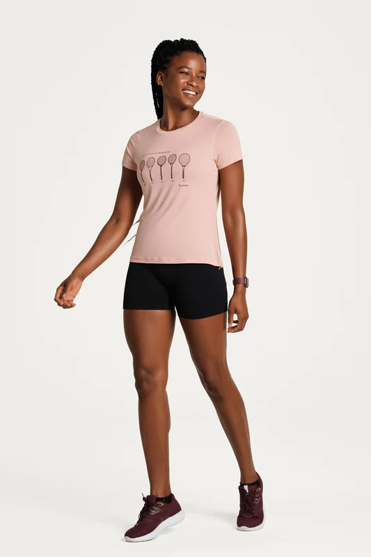 T-shirt Feminina Lsport Airdry Estampa Run Rosa / G