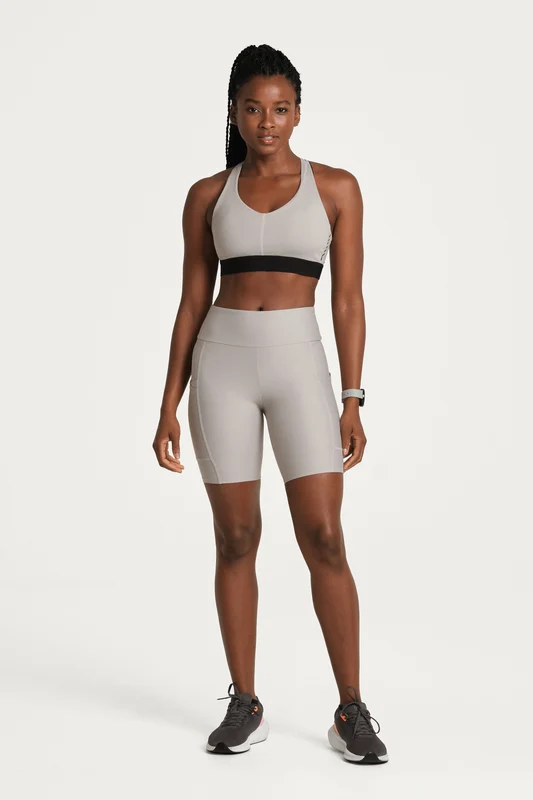 Bermuda Feminina Lsport Run 5 Pockets Argento / M
