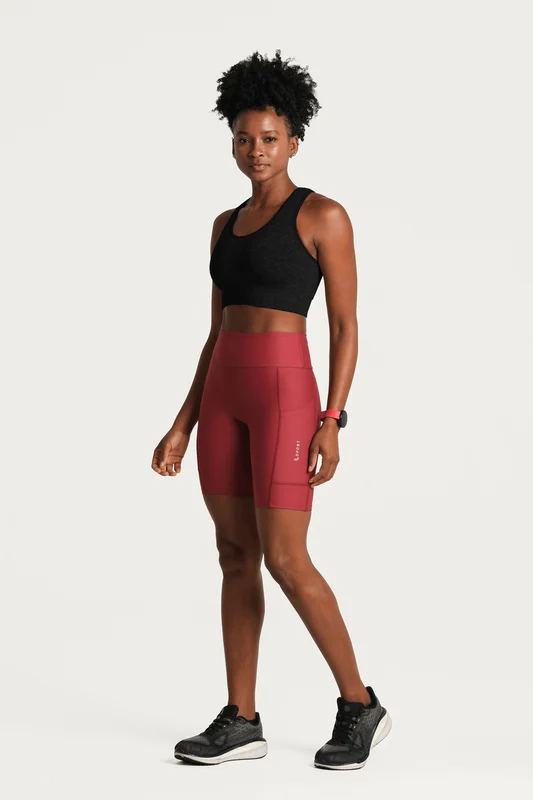 Bermuda Feminina Lsport Run 5 Pockets Carmim / P