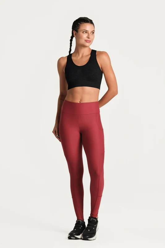 Calça Legging Lsport Feminina Run 5 Pockets Carmim / M