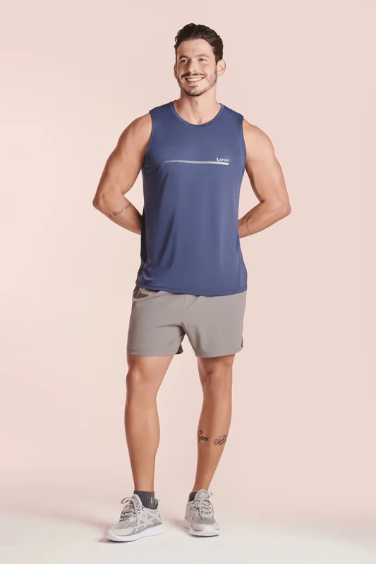 Regata Poliamida Básica Masculina Azul / GG