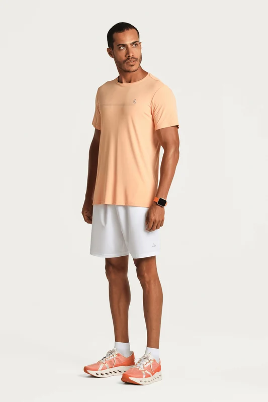 T-shirt Poliamida Básica Masculina Ii Damasco Claro / XG
