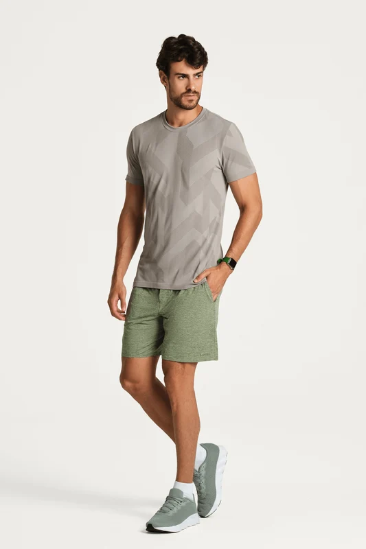 Bermuda Masculina Lsport Malha Flow Verde Militar / P