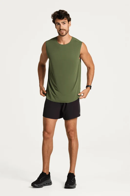 Regata Lsport Assimetrica Selada Masculina Verde Militar / GG