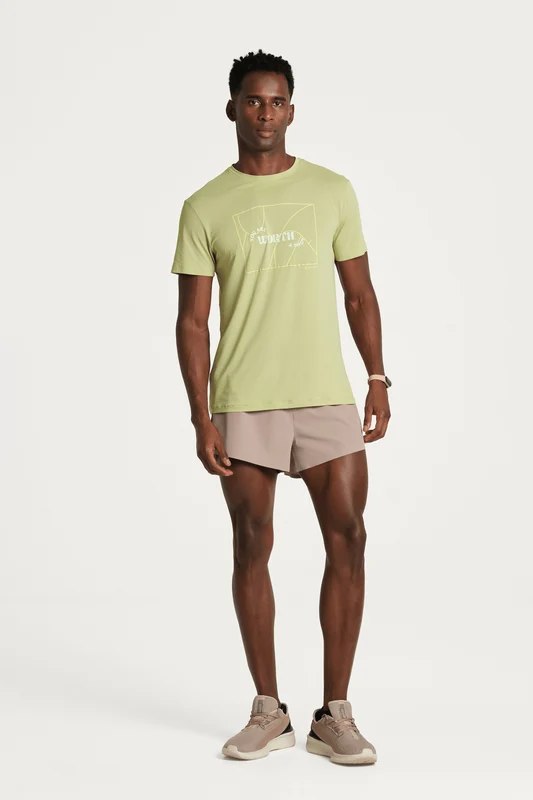 Shorts Masculino Lsport Grid Running Areia Quente / G