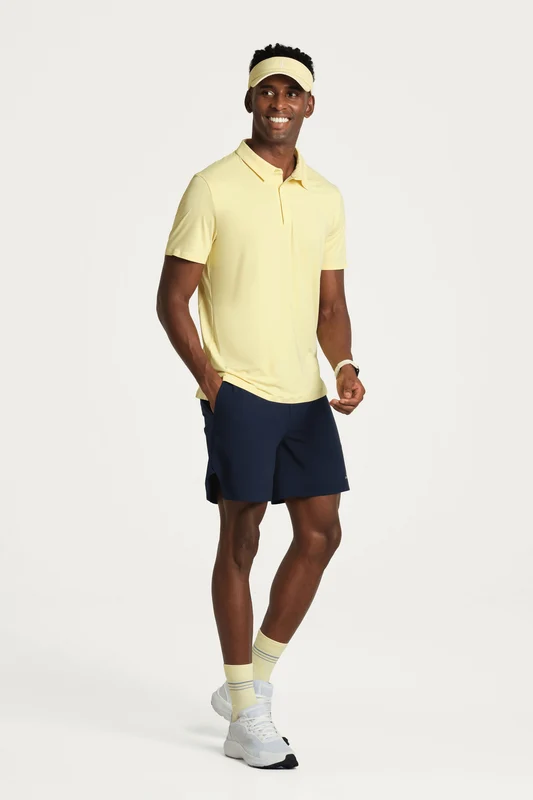 Polo Lsport Masculina Selada Racket Amarelo Suave / G
