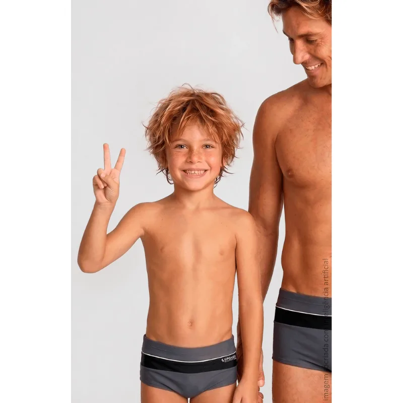 Sunga Beachwear Com Recorte Infantil Masculina Lupo Tamanho: 12 anos | Cor: Petróleo