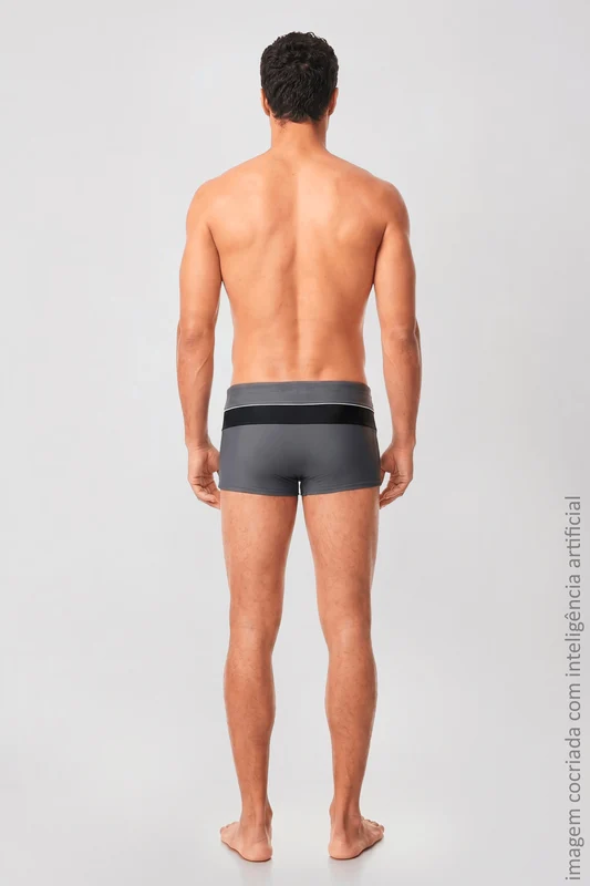 Sunga Boxer Beachwear Com Recorte Masculina Lupo Petróleo / P (38 a 40)