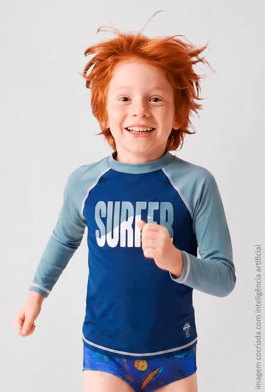 Sunga Beachwear Estampada Infantil Masculina Lupo Royal / 12 anos