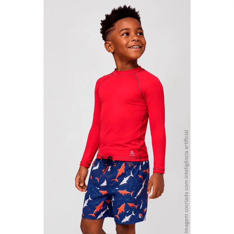Short Estampado Beachwear Lupo Kids Tamanho: 04 anos | Cor: Marinho