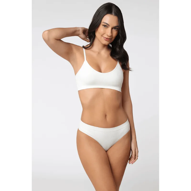 Sutiã Ribana Sem Costura Feminino Lupo Tamanho: M (40 a 42) | Cor: Off White