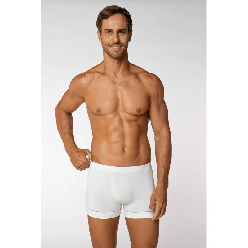 Cueca Boxer Fio de Bambu Masculina Lupo Tamanho: M (42 a 44) | Cor: Off White