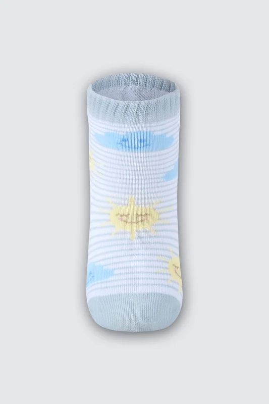 Meia Cano Médio Bebê Masculina Lupo Azul / 16 a 23