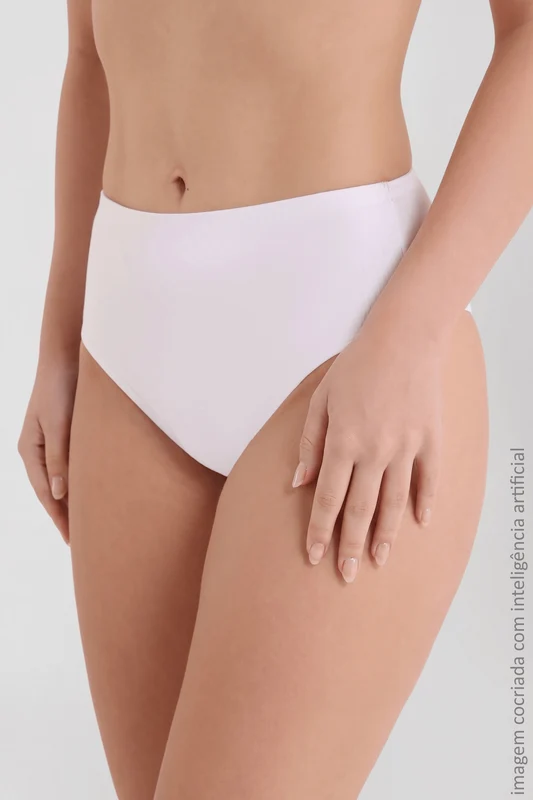 Calcinha Punho Duplo Algodão Feminina Lupo Branca / G (44 a 46)