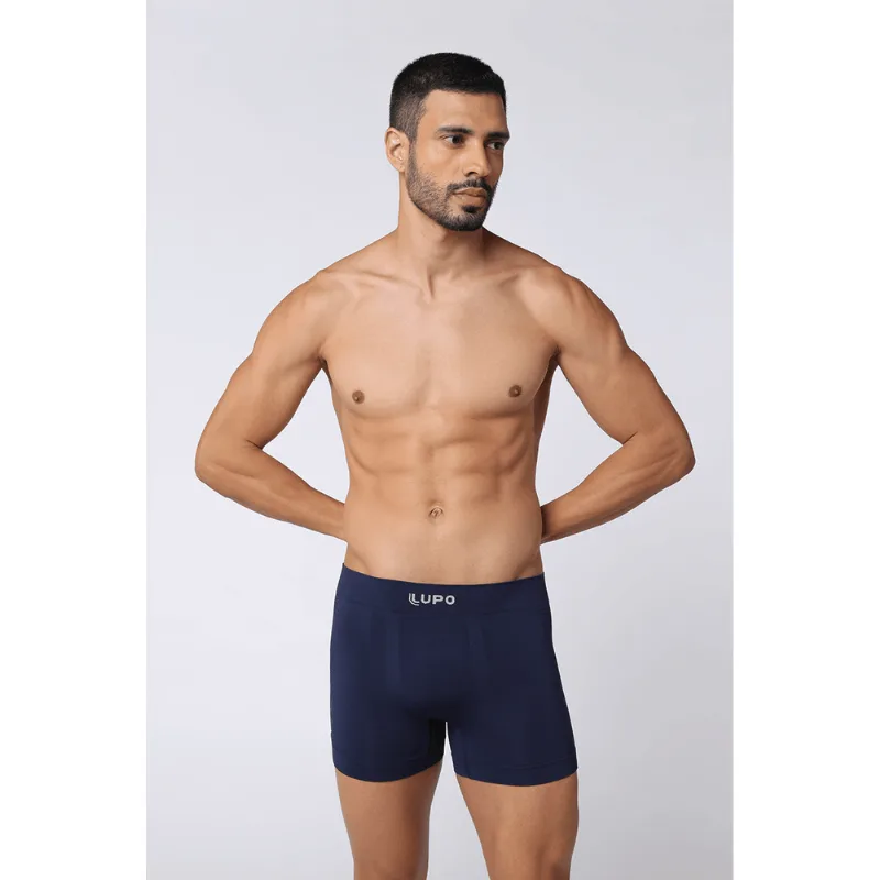 Cueca Boxer Microfibra Sem Costura Masculina Lupo Tamanho: P (38 a 40) | Cor: Marinho