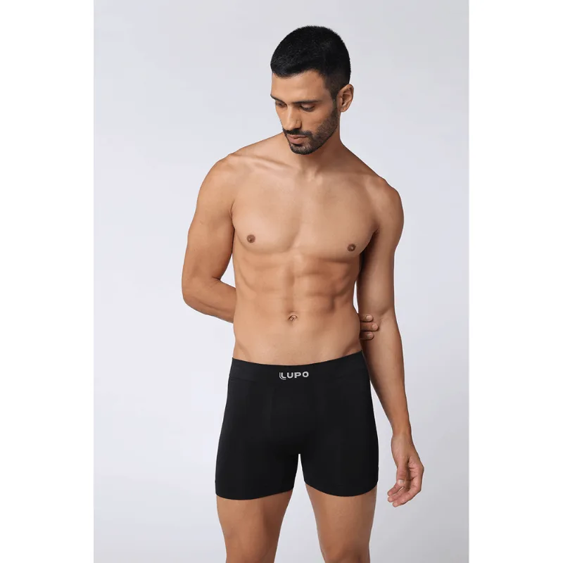 Cueca Boxer Microfibra Sem Costura Masculina Lupo Tamanho: M (42 a 44) | Cor: Preta