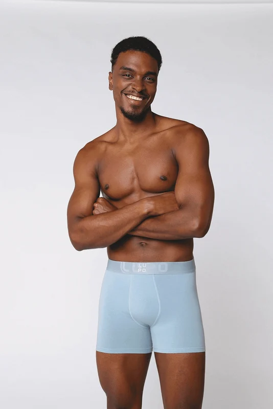 CUECAS BOXER MASCULINO ADULTO LUPO Azul Pastel / M (42 a 44)
