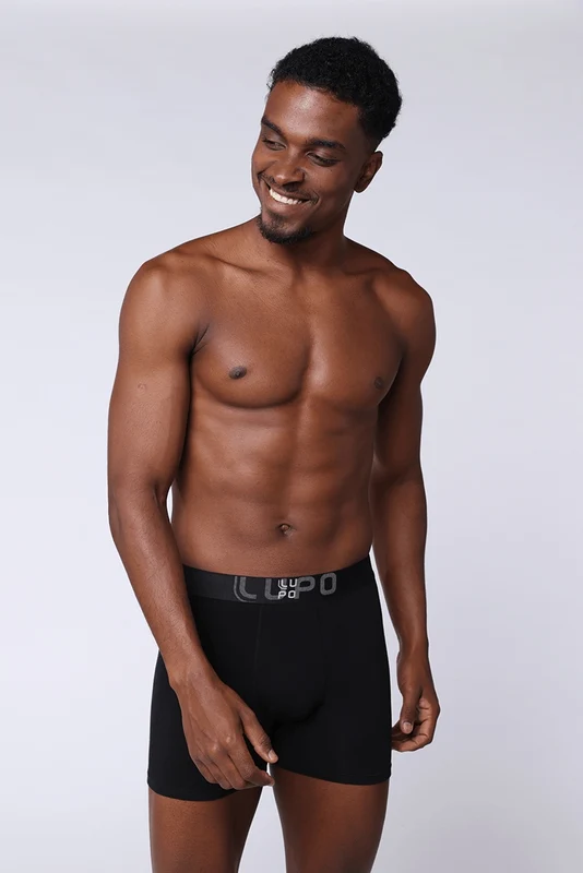 CUECAS BOXER MASCULINO ADULTO LUPO Preta / M (42 a 44)