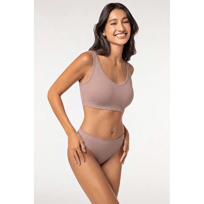 Sutiã Fio de Bambu Sem Costura Feminino Lupo Tamanho: G (44 a 46) | Cor: Nude