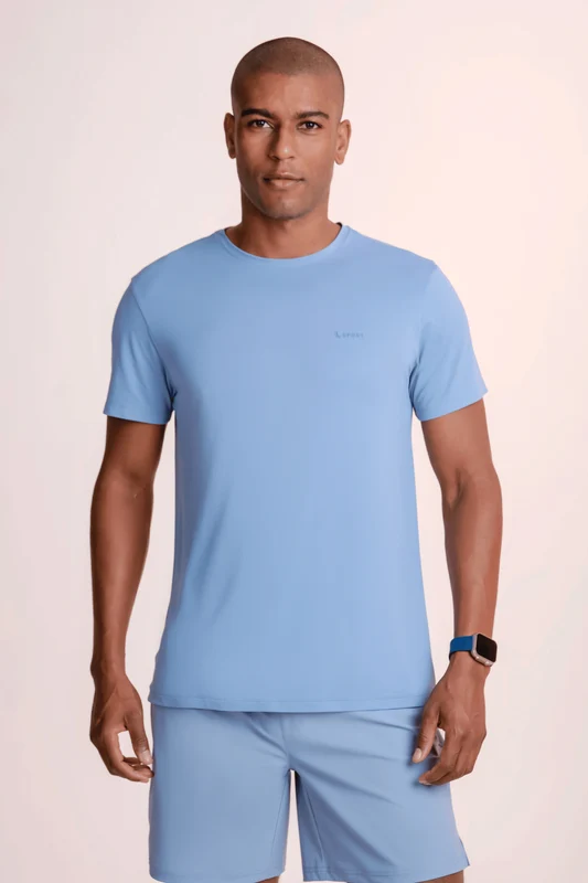 T-shirt Lsport Airdry Masculina Azul / G