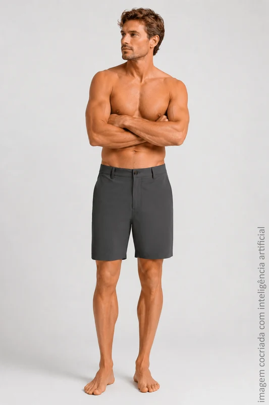 Bermuda Beachwear Walk Masculina Lupo Chumbo / 46