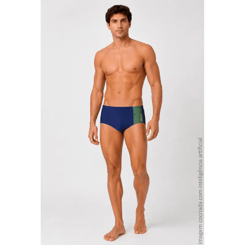 Sunga Beachwear com Bolso Masculina Lupo Tamanho: M (42 a 44) | Cor: Marinho
