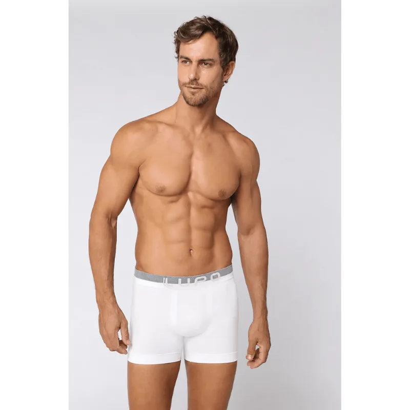 Cueca Boxer Microfibra Sem Costura Masculina Lupo Tamanho: G (46 a 48) | Cor: Branca