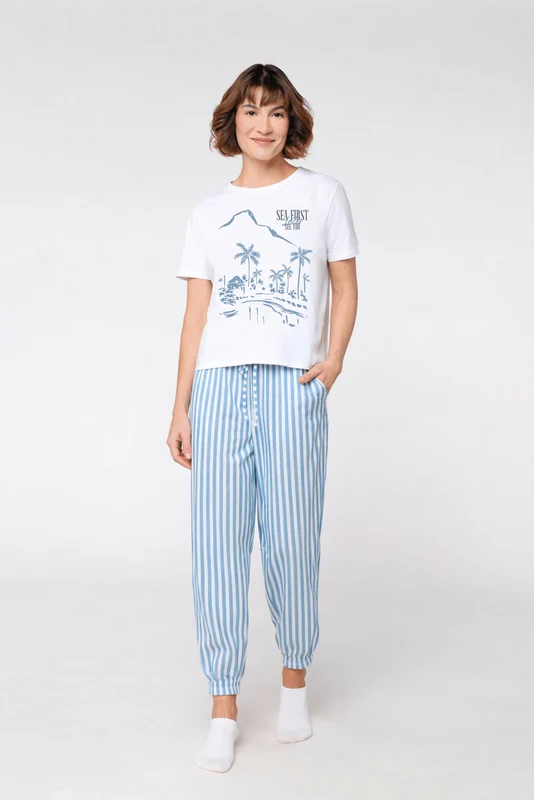PIJAMAS PIJAMA FEMININO ADULTO LUPO Off White / XG (52 a 54)