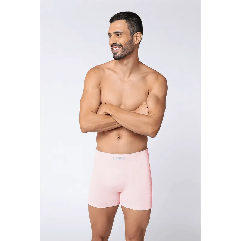 Cueca Boxer Microfibra Sem Costura Masculina Lupo Tamanho: P (38 a 40) | Cor: Rosa