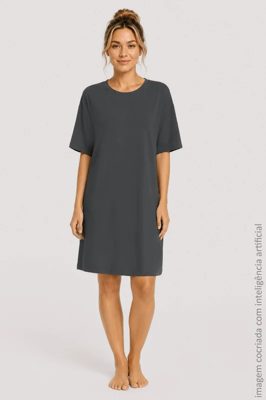 Camisola Feminina Lupo Cinza Escuro / G (44 a 46)