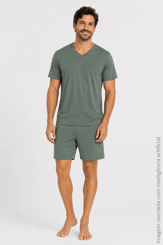 PIJAMAS PIJAMA MASCULINO ADULTO LUPO Verde Louro / P (36 a 38)