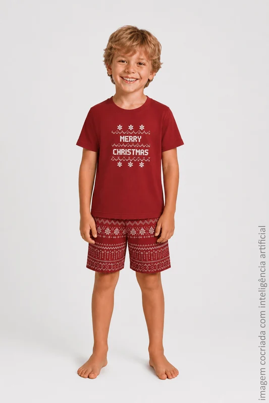 PIJAMAS PIJAMA MASCULINO KIDS LUPO Vermelho Queimado / 6 anos