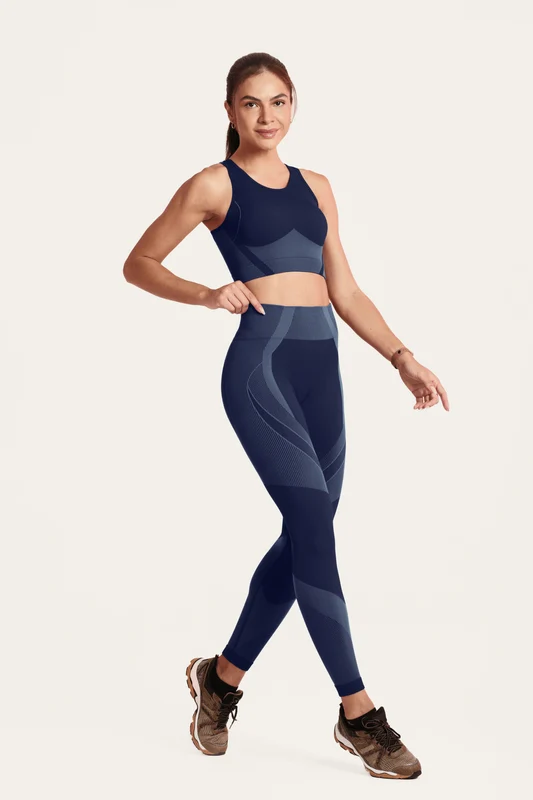 Calça Legging Seamless Lsport Ritmo Marinho - 2801 / G