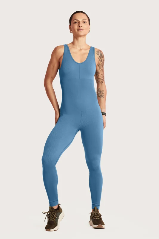 Macacão Seamless Basic Azul - 2760 / M