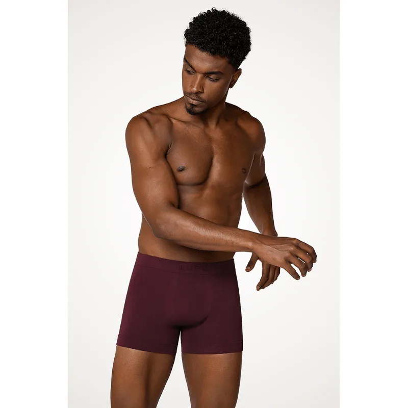 Cueca Boxer Microfibra Sem Costura Masculina Lupo Tamanho: M (42 a 44) | Cor: Berinjela