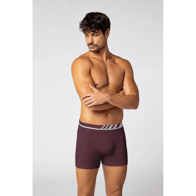 Cueca Boxer Microfibra Sem Costura Masculina Lupo Tamanho: P (38 a 40) | Cor: Açaí