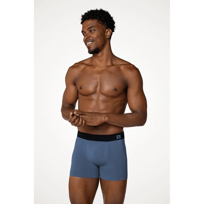 Cueca Boxer Microfibra Sem Costura Masculina Lupo Tamanho: P (38 a 40) | Cor: Azul