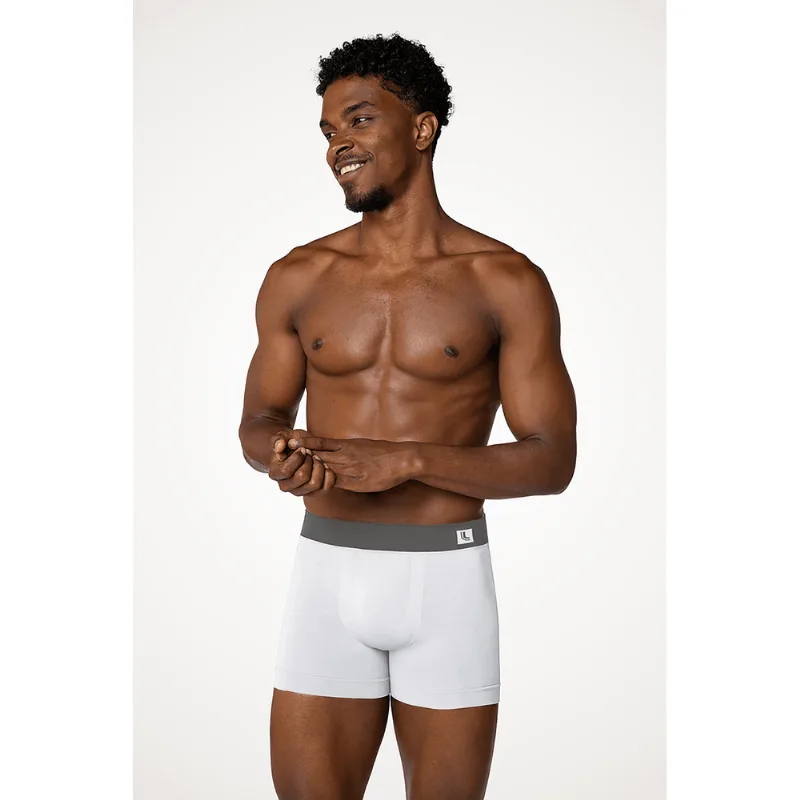 Cueca Boxer Microfibra Sem Costura Masculina Lupo Tamanho: M (42 a 44) | Cor: Branca