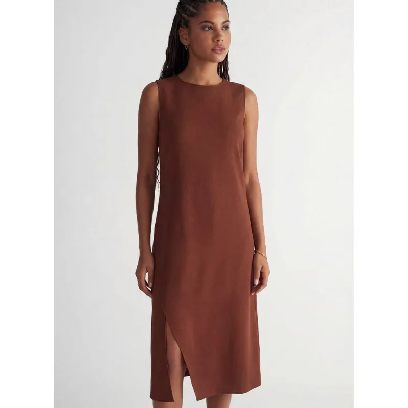 Vestido Midi Tailored Interlock Luxury 23668 Castanho 38